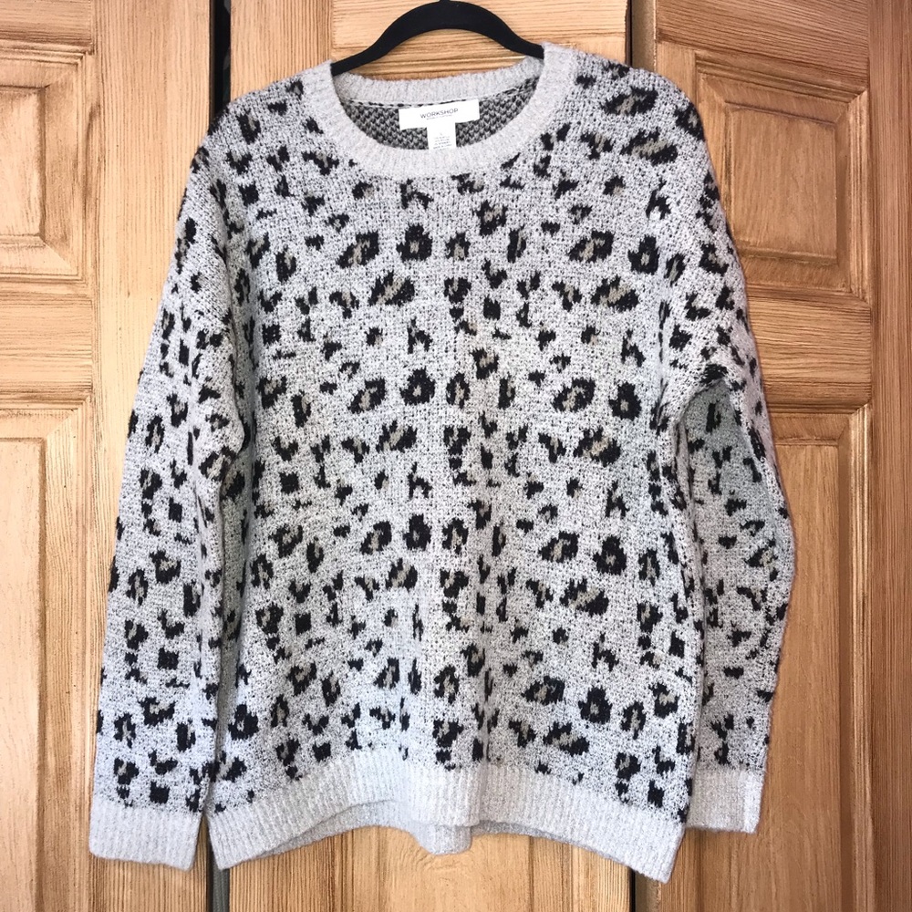 NWOT Workshop Animal Print Sweater.